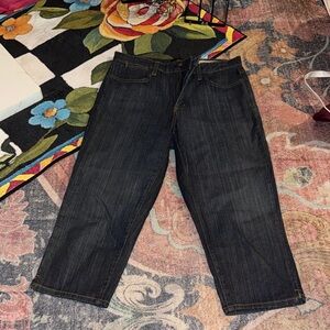 NYDJ Women's Dark Indigo Cropped Straight Jeans